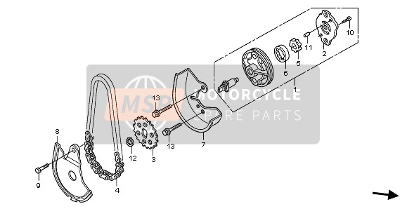 Honda NES150 2006 OIL PUMP for a 2006 Honda NES150